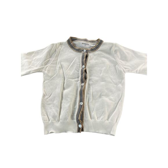 Mud Kingdom Girls White Button Down Cardigan Sweater Youth Size 140 9-10 - Picture 1 of 5